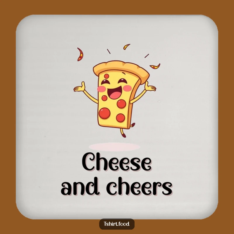 Funny Pizza Juggling Coaster: Protect Surfaces with Slice Fun, Unique Funny Gift