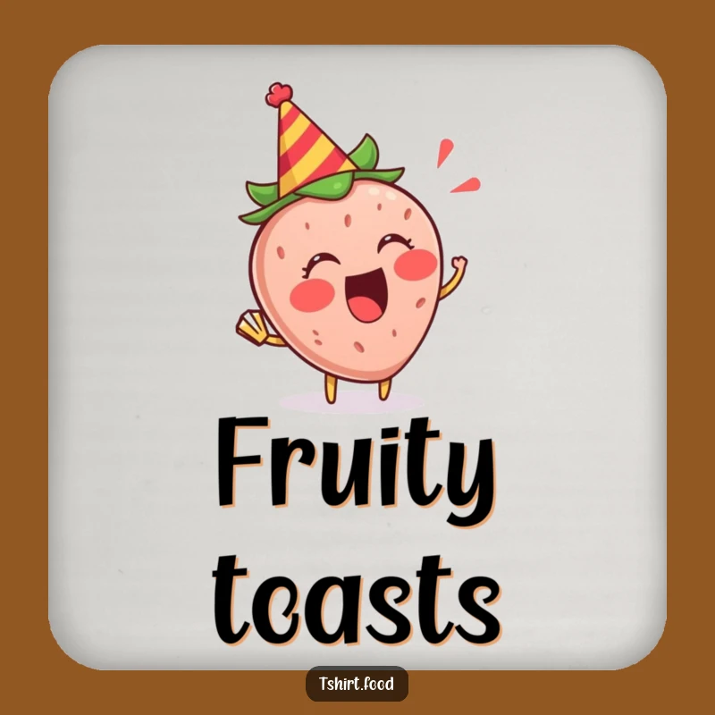 Funny Strawberry Party Coaster - Protect Surfaces with Festive Fun, Cute Gift!