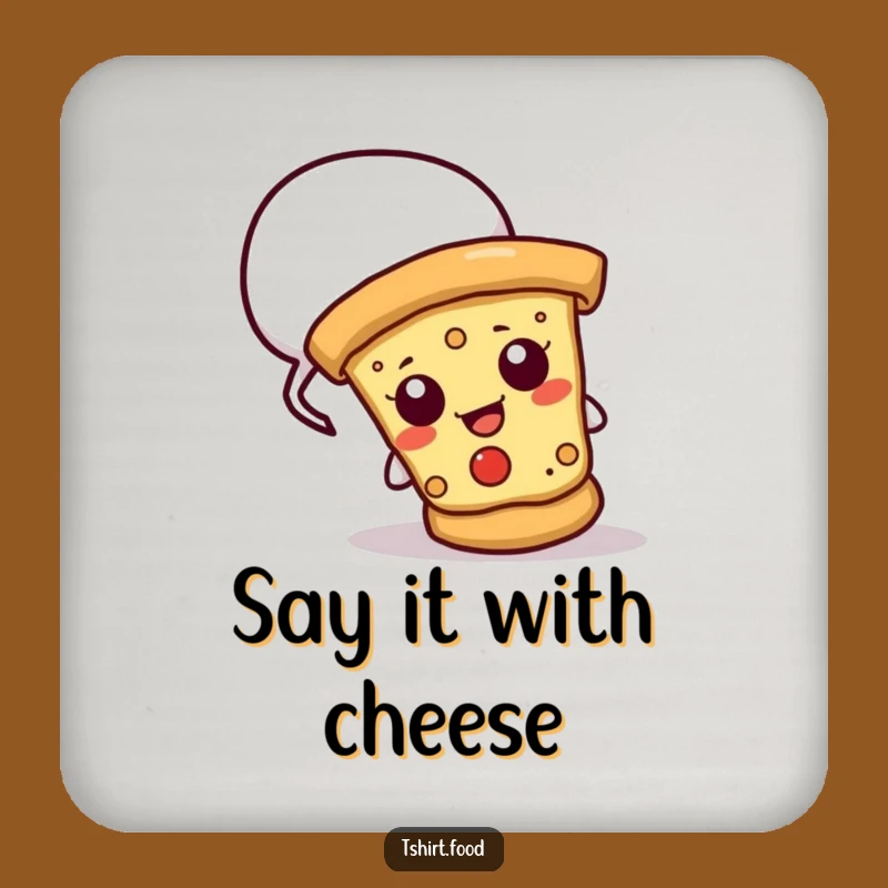 Funny Cheesy Pizza Slice Coaster - Hilarious Table Decor Gift