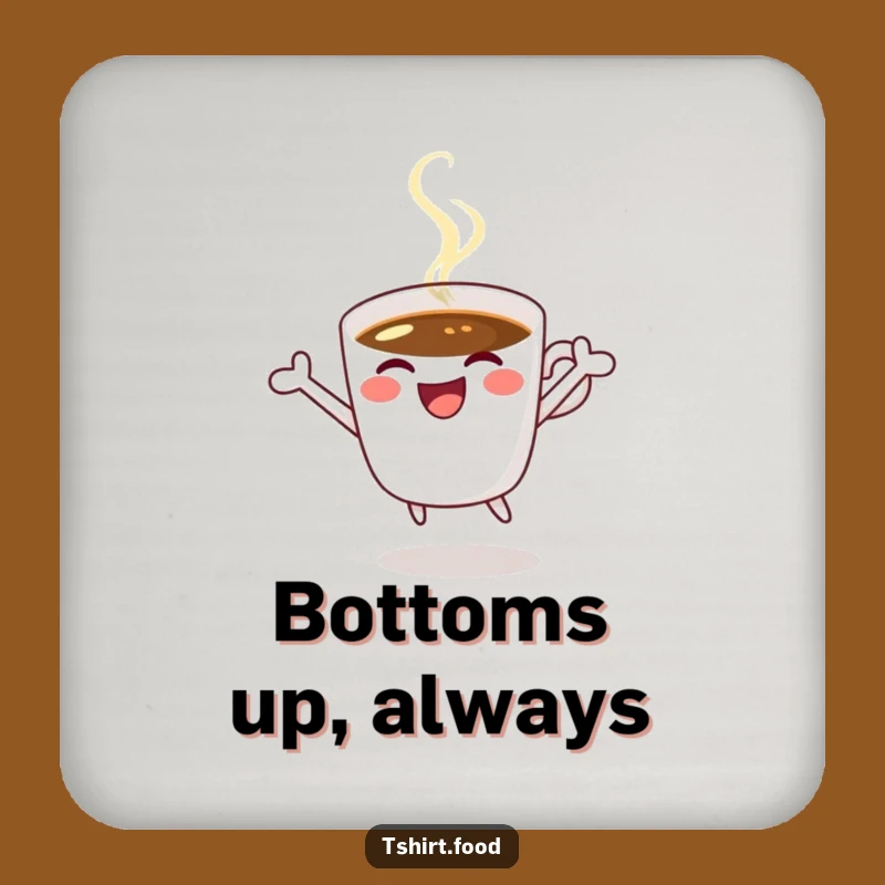 Funny Coffee Coaster: Jumping for Joy Stylishly, Protect Furniture Humorous Gift