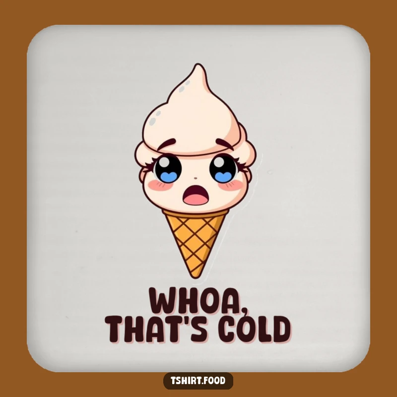 Funny Ice Cream Cone Coaster: Protect Surfaces with a Sweet Surprise, Gift!