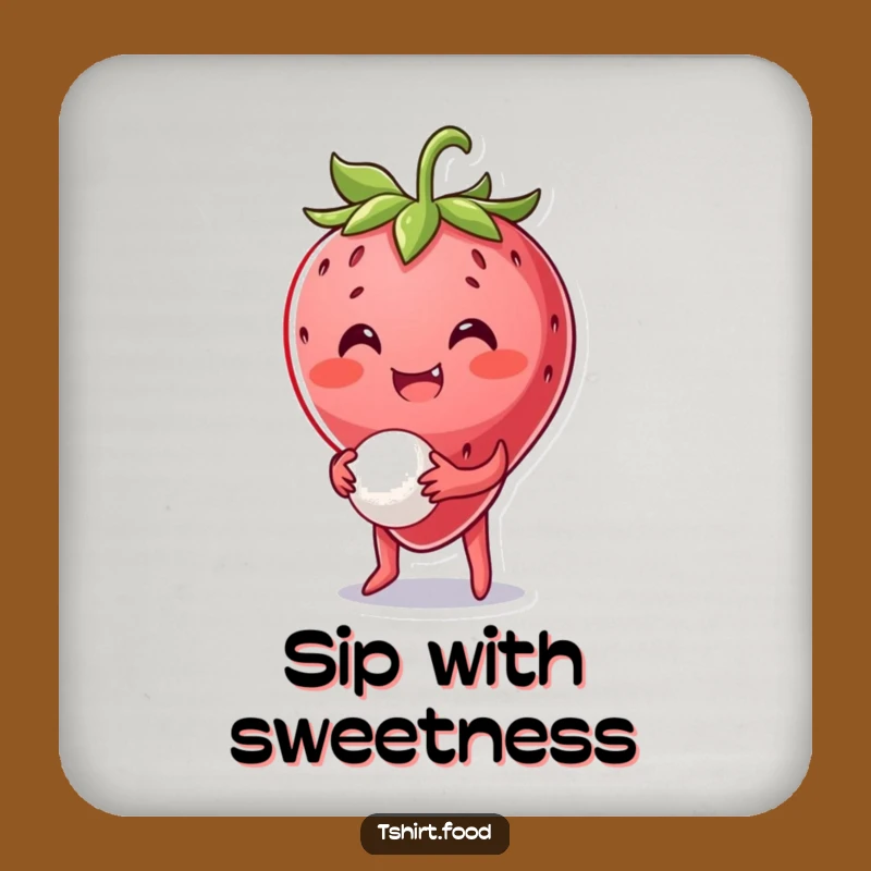 Funny Strawberry Ball Coaster: Fruity Protection - Stylish Funny Gift