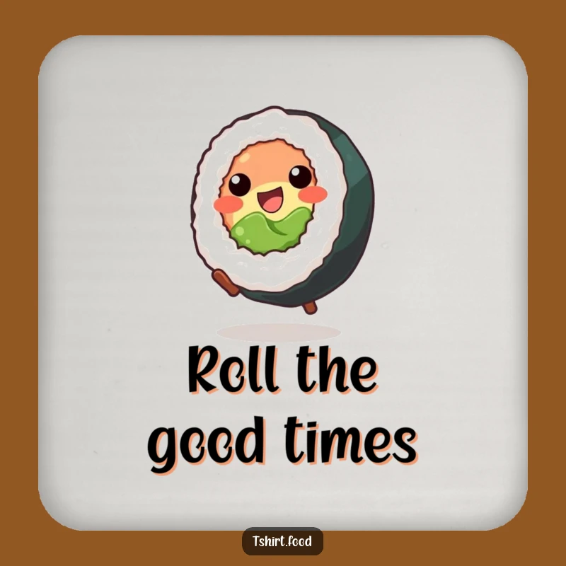 Funny Sushi Cartwheel Coaster: Protect Surfaces with Playful Style