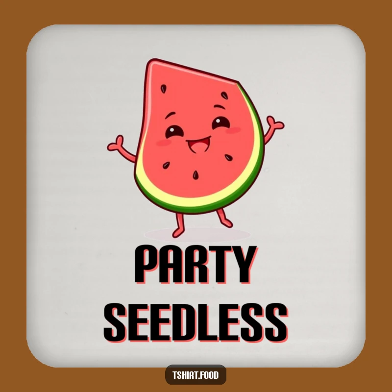 Funny Watermelon Slice Coaster: Summer Dance Party Protection, Silly Grin Gift!