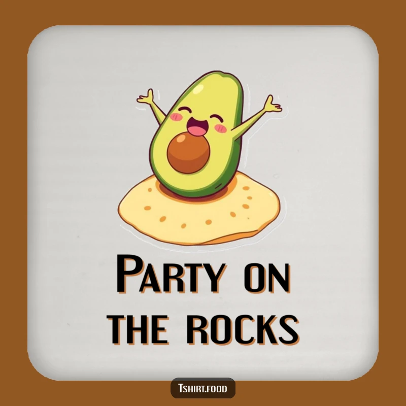 Funny Avocado Somersault Coasters: Protect Surfaces with Foodie Fun