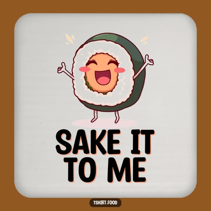 Funny Sushi Dance Coaster: Protect Surfaces with Roll Fun, Unique Funny Gift
