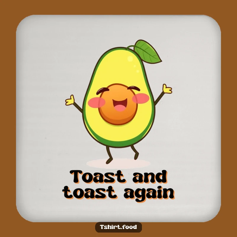 Set of Funny Winking Avocado Jig Coasters, Happy Dancer Drink Humor Gift