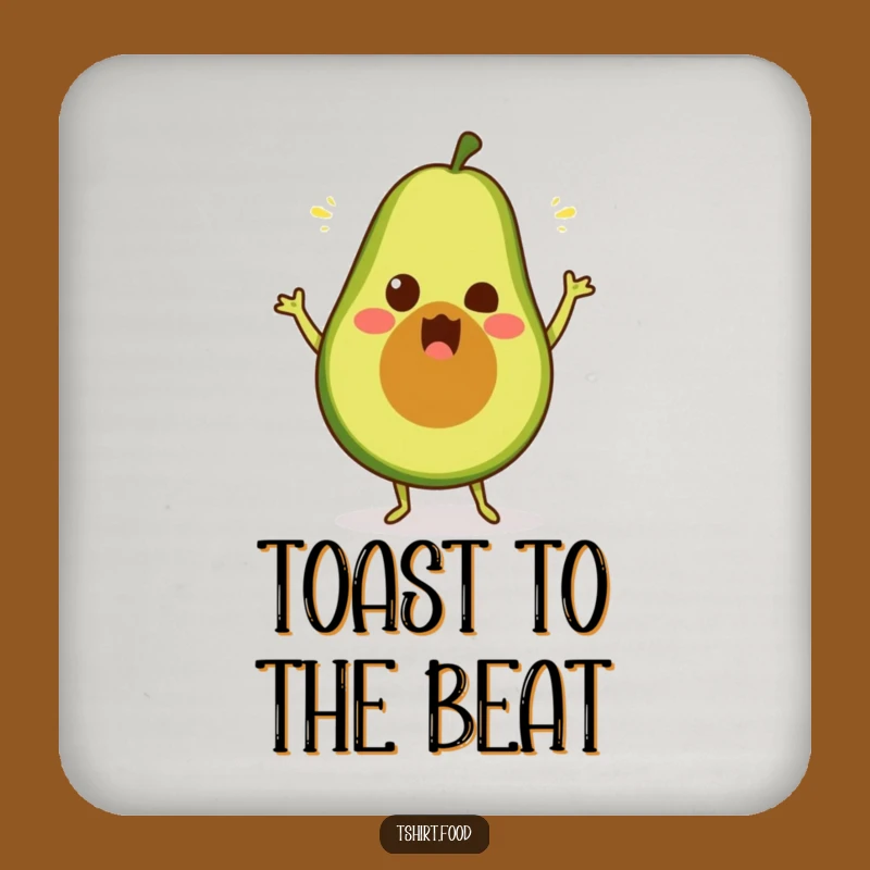 Funny Avocado Dance Coaster: Silly Fruit Protector, Gift