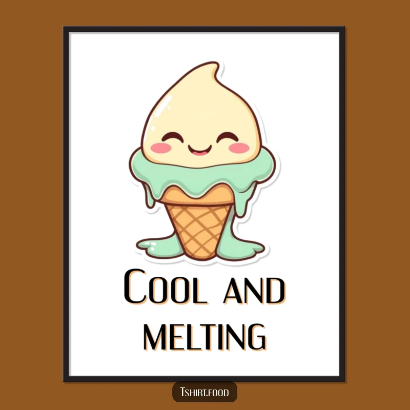 Funny Melting Ice Cream Poster: Sweeten Your Walls with Smiles