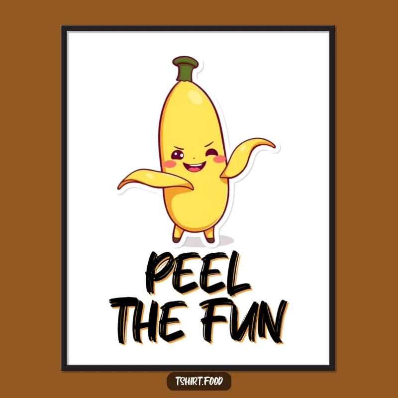Funny Banana Peeling Poster: Bring Playful Art to Your Walls