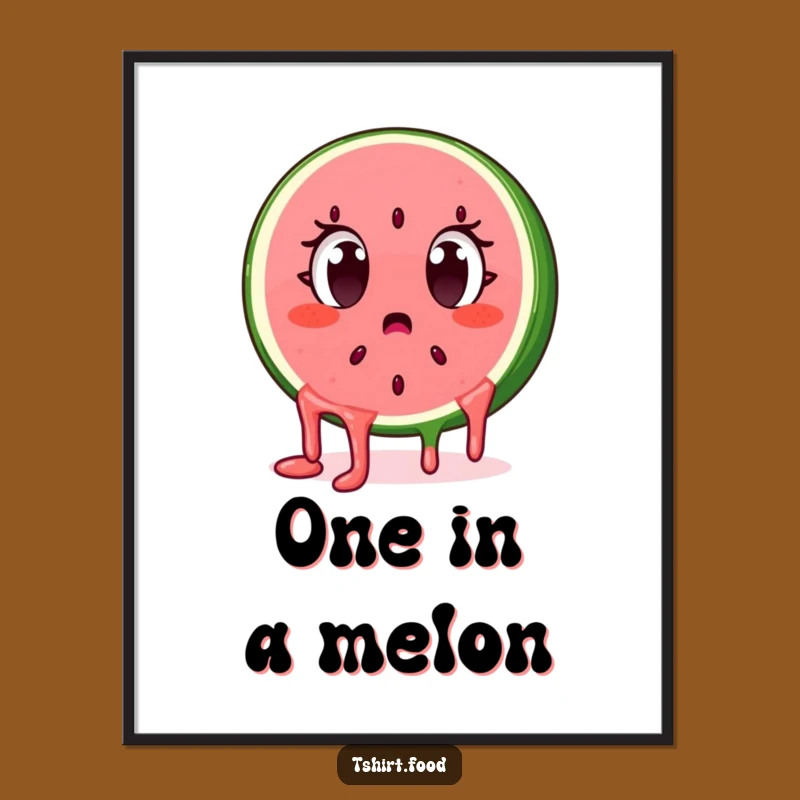 Funny Surprised Watermelon Poster: Bring Juicy Art to Your Walls