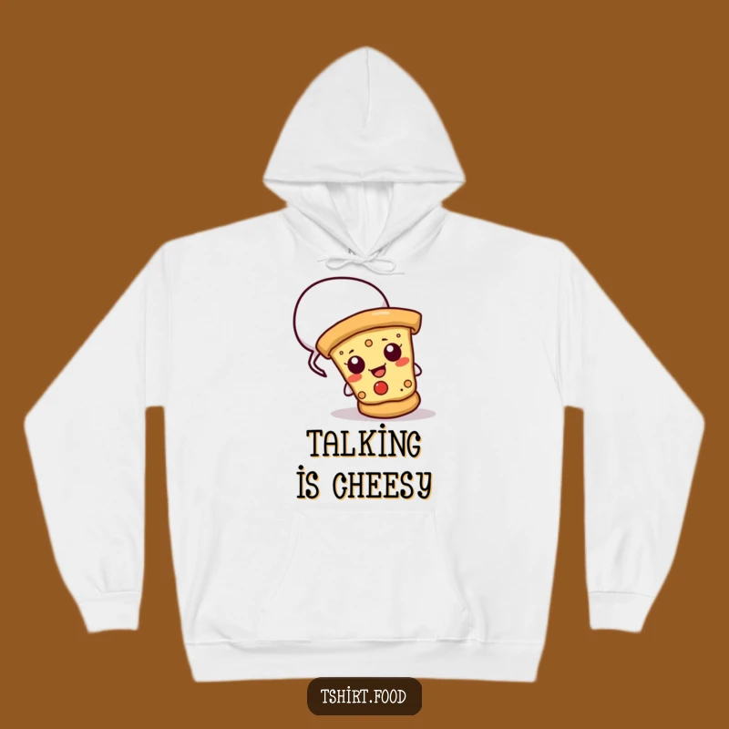 Cozy Funny Cheesy Pizza Slice Hoodie - Warm & Hilarious Foodie Apparel