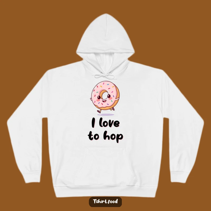 Cozy Funny Happy Donut Hop Hoodie - Warm Sprinkled Apparel Gift