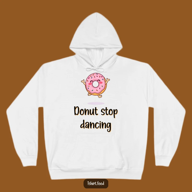 Funny Donut Dancer Hoodie: Sprinkle Sweetness Sweatshirt - Cozy Fun!