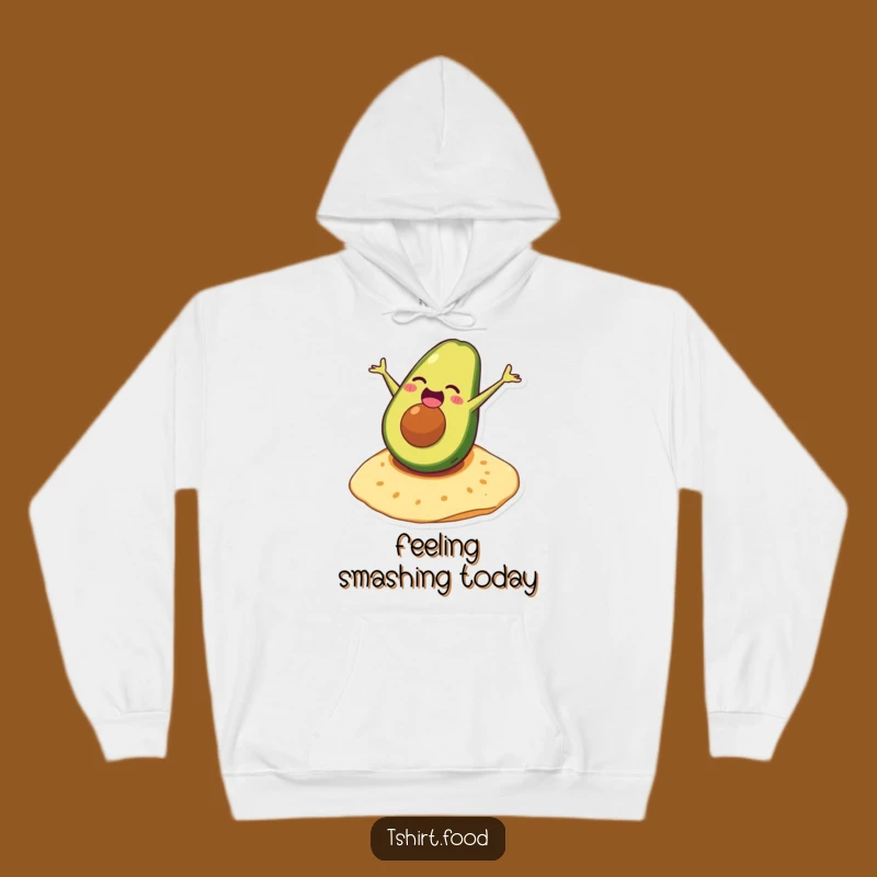Funny Avocado Somersault Hoodie: Cozy & Comical Foodie Apparel