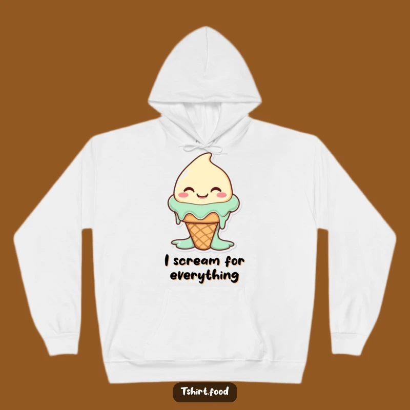 Funny Melting Ice Cream Hoodie: Cozy Comfort with a Silly Smile