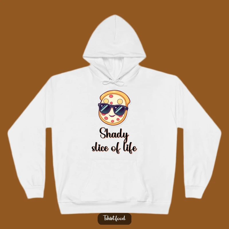 Funny Pizza Sunglasses Hoodie: Happy Slice Comfort, Cool Gift