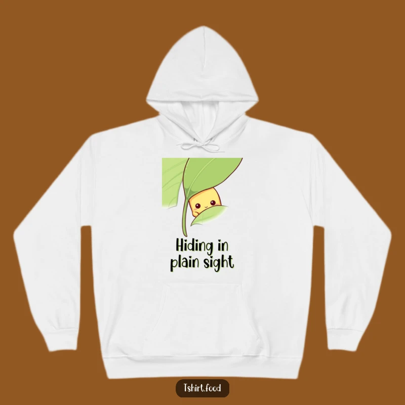 Funny Shy Banana Hoodie: Peeking Fruit Comfort, Gentle Gift
