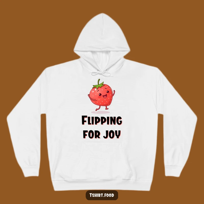 Funny Strawberry Cartwheel Hoodie: Cozy Up with Fruity Fun and Humorous Style