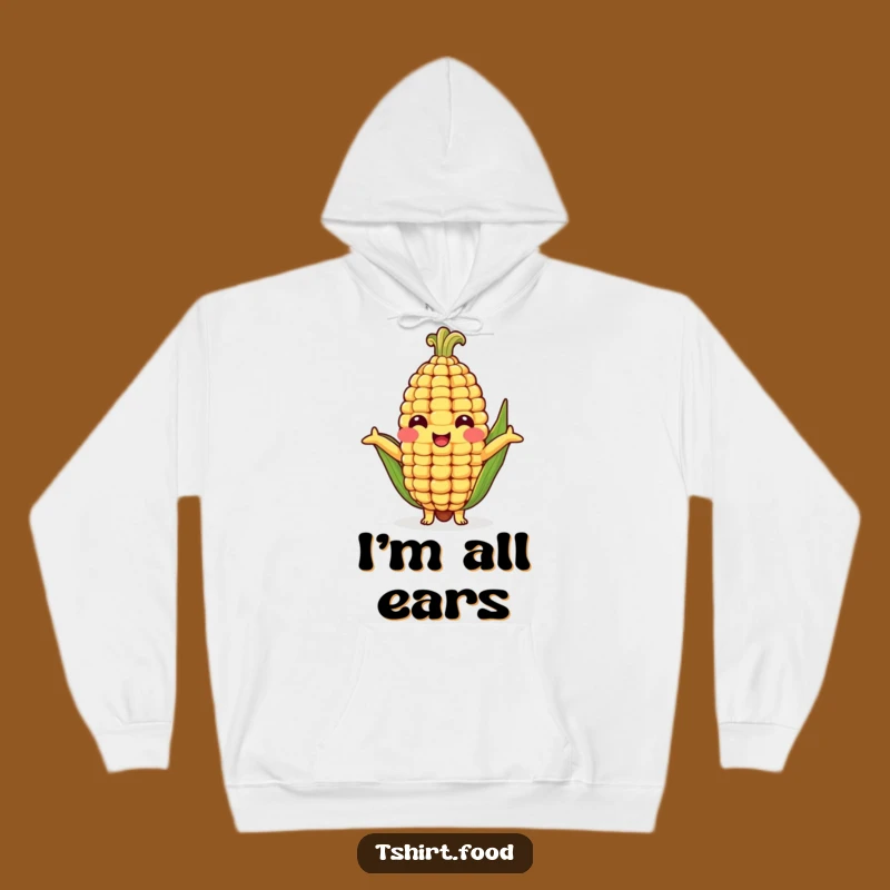 Cozy Funny Corn Cob Hug Hoodie - Cuddle Up With This Cheerful Veggie Character