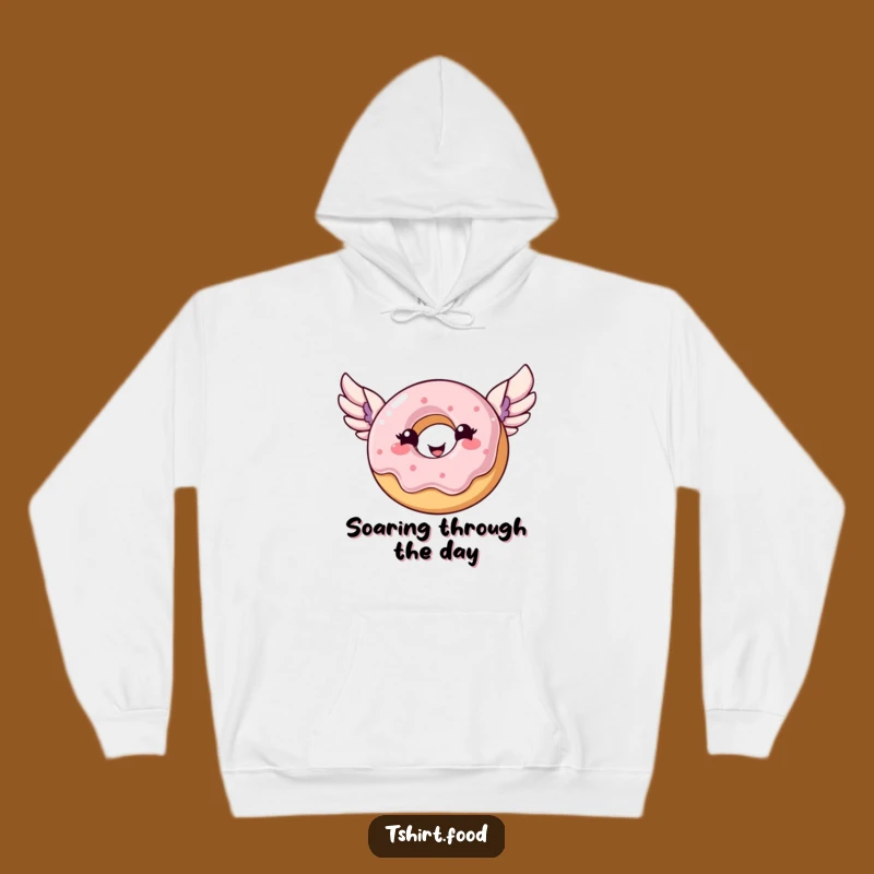 Funny Donut Hoodie: Flying Donut Comfortably, Perfect Warm Humorous Gift