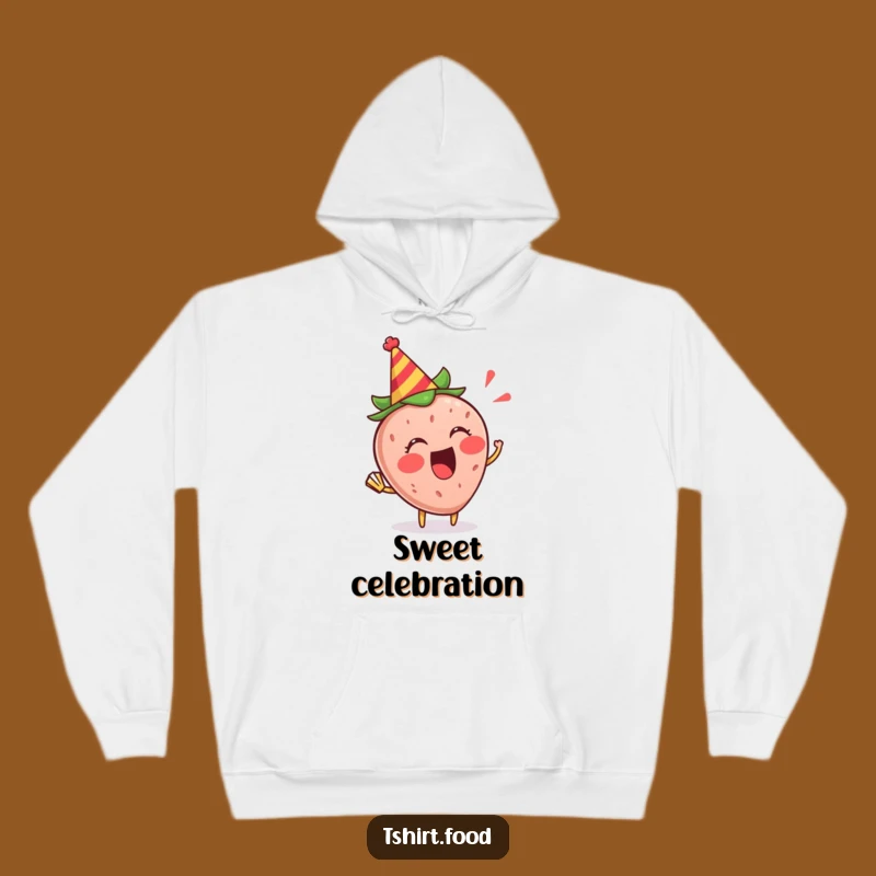 Funny Strawberry Party Hoodie - Cozy Celebration Vibes, Warm Festive Gift!