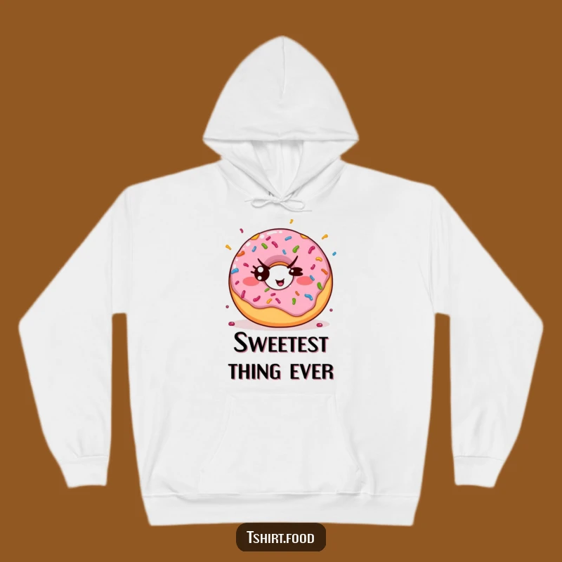 Cozy Funny Kawaii Donut Wink Hoodie: Sweet Comfort & Style