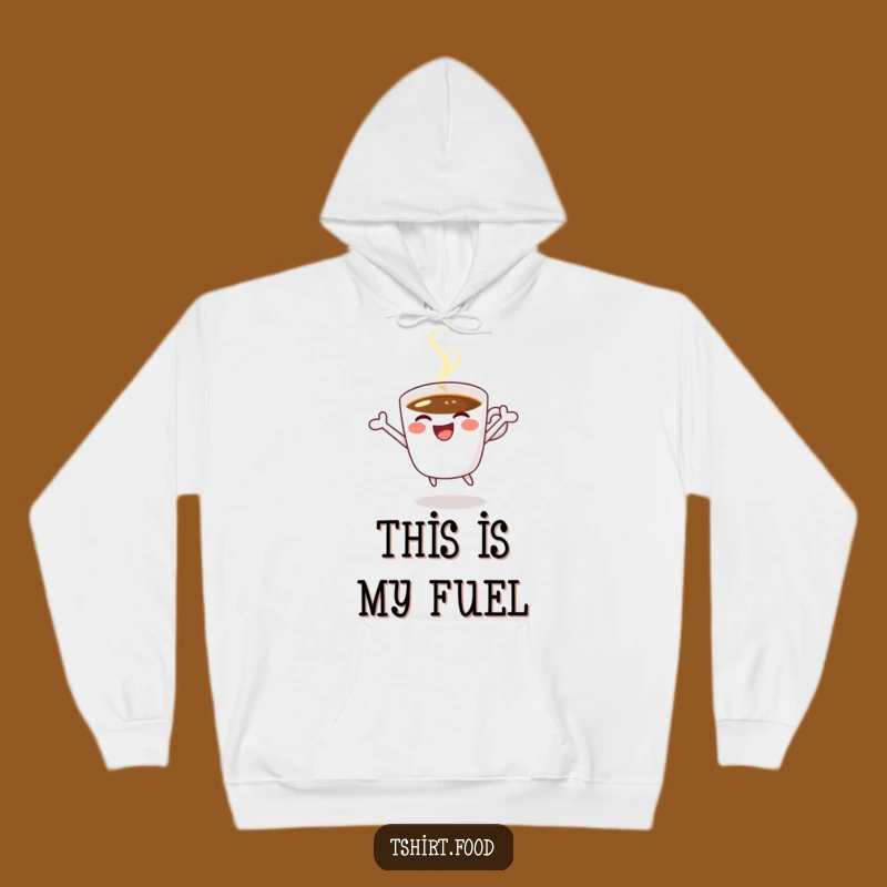 Funny Coffee Hoodie: Jumping for Joy Comfortably, Perfect Warm Humorous Gift