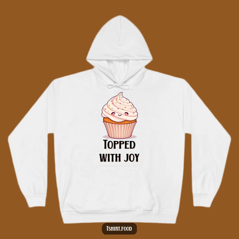 Funny Cupcake Confetti Hoodie: Cozy Celebration Wear, Perfect Humorous Gift