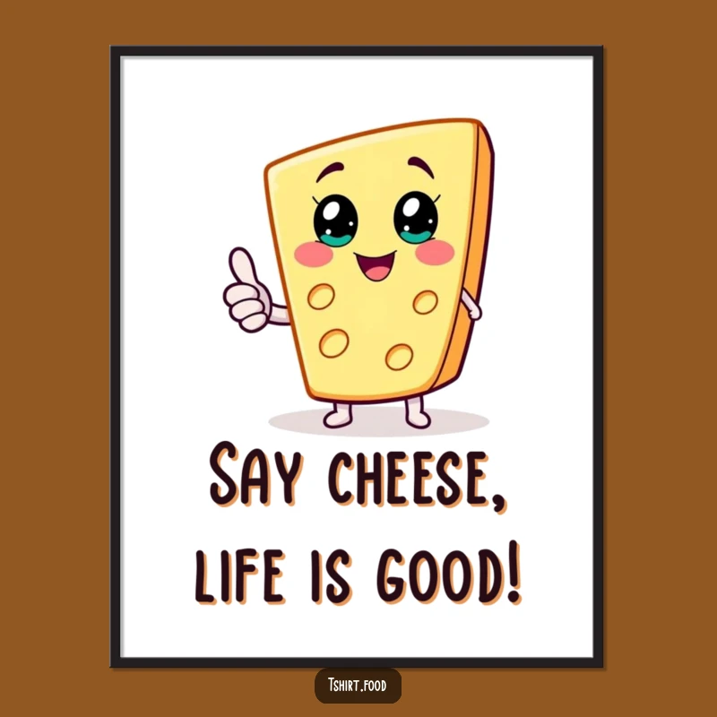 Free Printable Cheese Art - Funny Downloadable Poster For Your Kitchen Wall