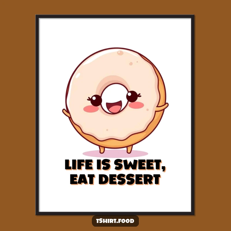 Free Printable Happy Donut Ball Bounce Wall Art - Cheerful Downloadable Decor Gift