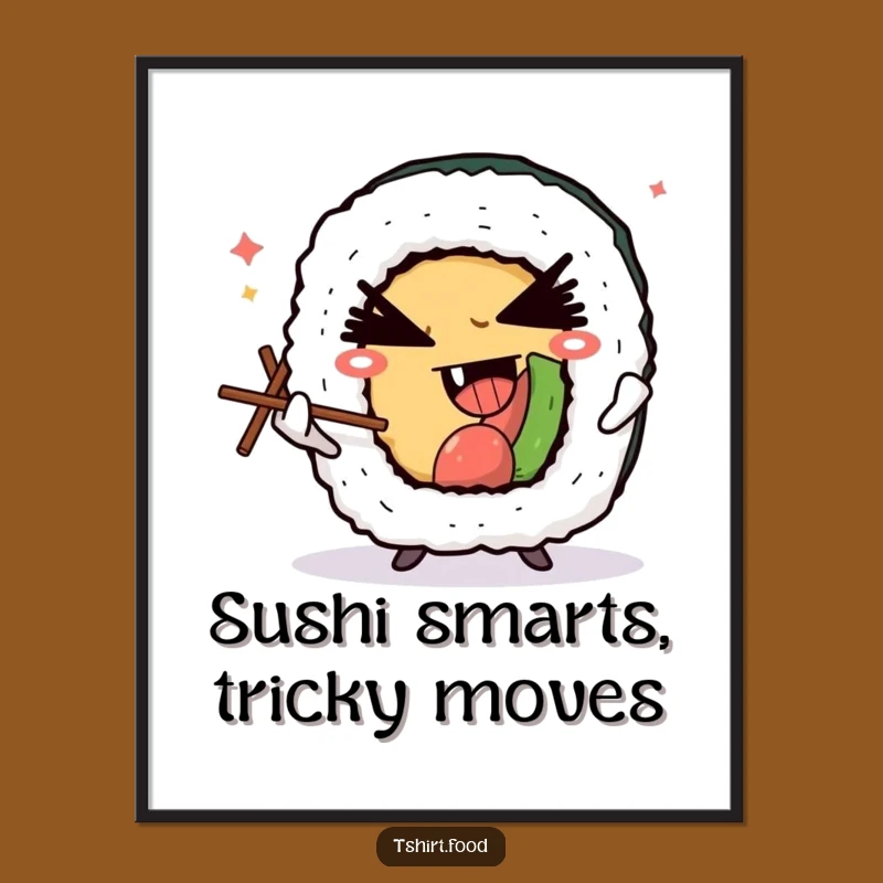 Free Printable Wall Art: Witty Sushi Juggler - Hilarious Downloadable Kitchen Decor