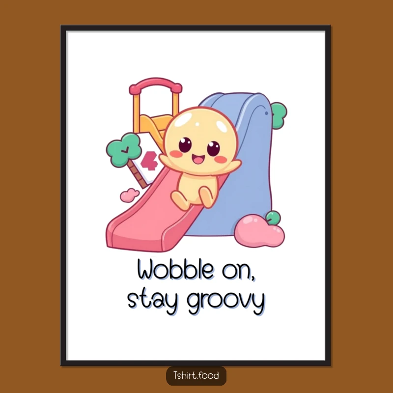 Free Printable Wobbly Jelly Slide Wall Art - Fun Downloadable Decor Gift