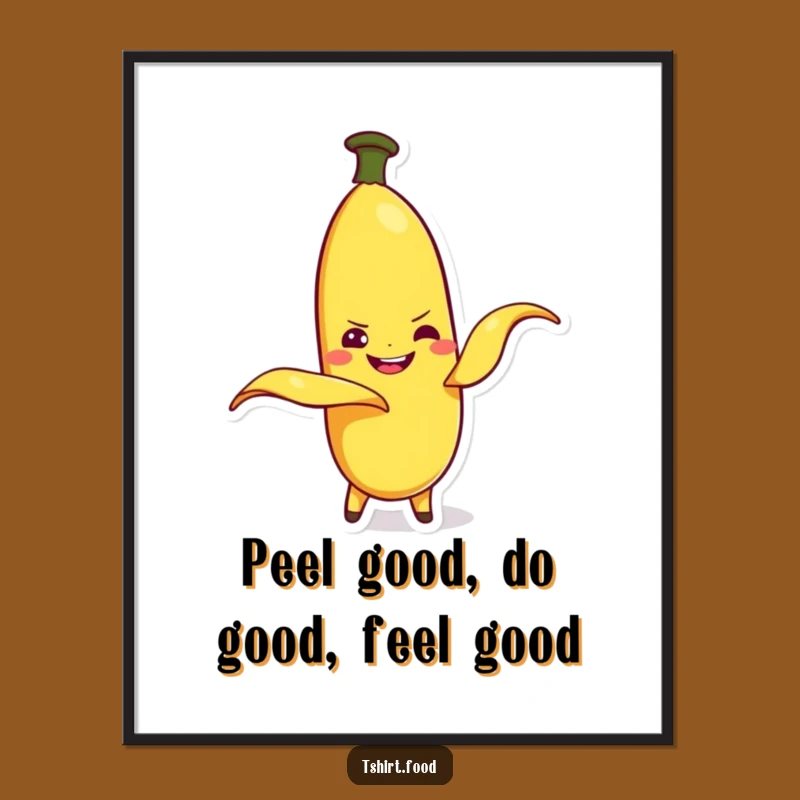Funny Free Printable Wall Art: Banana's Grin, Quirky Kitchen Decor Download