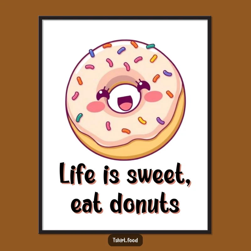 Funny Free Printable Wall Art: Bouncing Donut - Sweet & Quirky Decor - Downloadable!