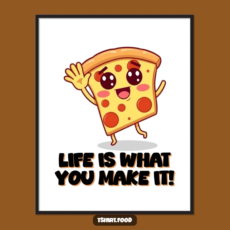 Funny Free Printable Wall Art: Pizza Dance Party, Downloadable Foodie Decor