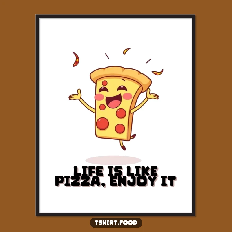 Free Printable Wall Art: Juggling Pizza Slice, Silly Downloadable Decor for Fun