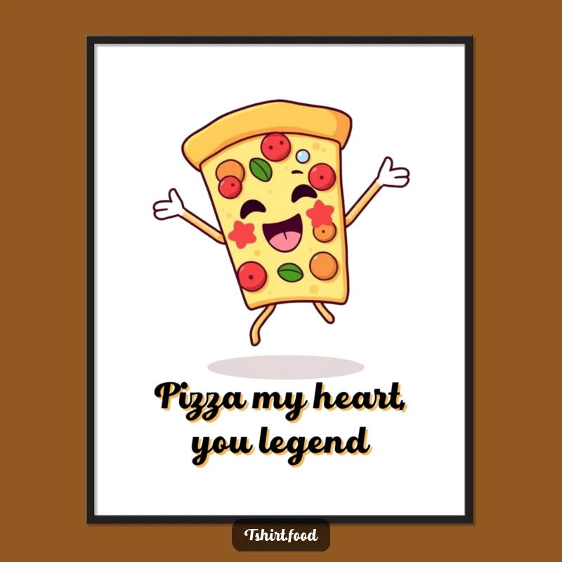 Free Printable Pizza Victory Dance Art: Hilarious Topping Tossed Downloadable Decor for Your Kitchen