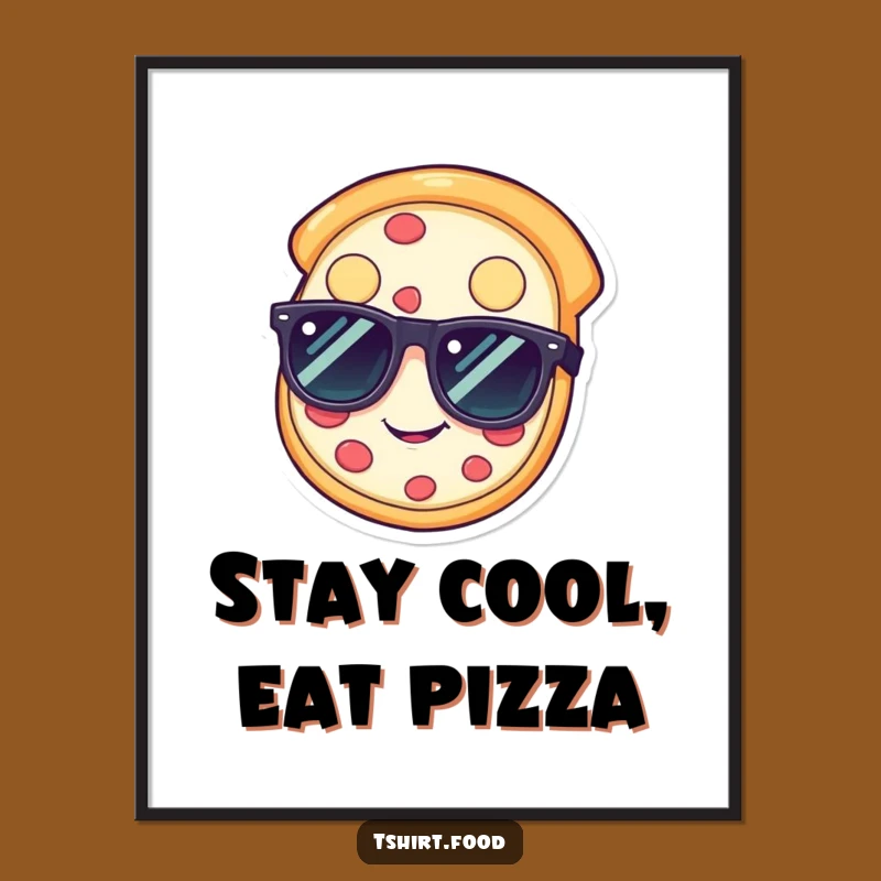 Free Printable Wall Art: Cool Pizza Dude, Downloadable Decor for a Funky Space