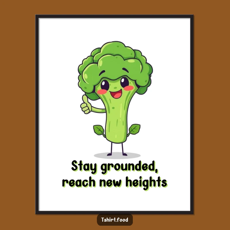 Funny Free Printable Wall Art: Broccoli Thumbs Up, Quirky Home Decor Download