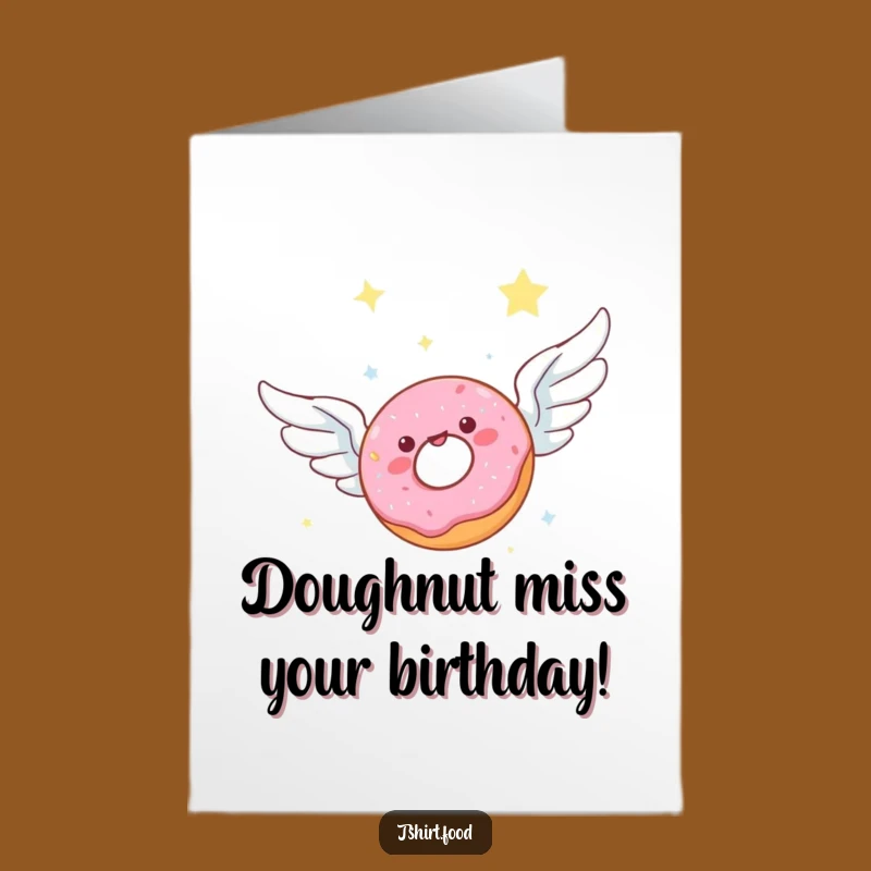 Free Printable Birthday Card: Flying Doughnut Dreams - Joyful Downloadable Wish Gift