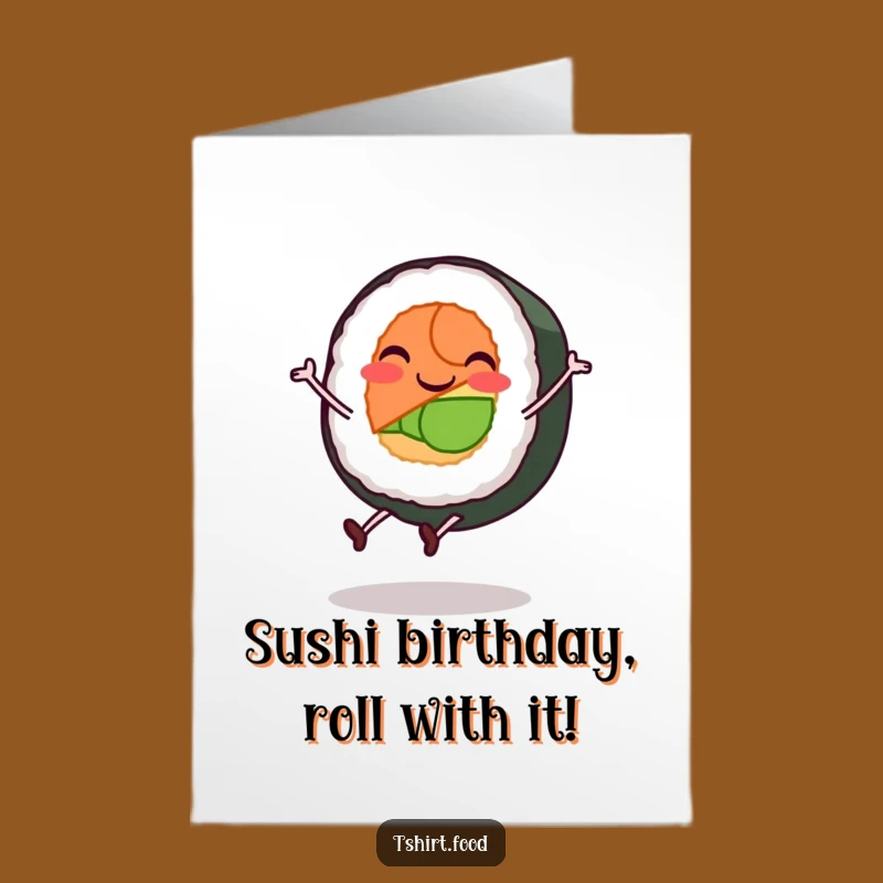 Free Printable Birthday Card: Sushi Roll's Cartwheel Birthday Fun!
