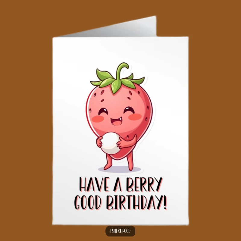 Free Printable Birthday Card: Strawberry Bounce Game - Funny Downloadable Gift!