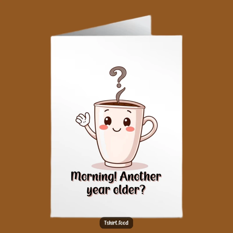 Free Printable Waving Coffee Cup Birthday Card - Funny Downloadable Gift for Coffee Lovers