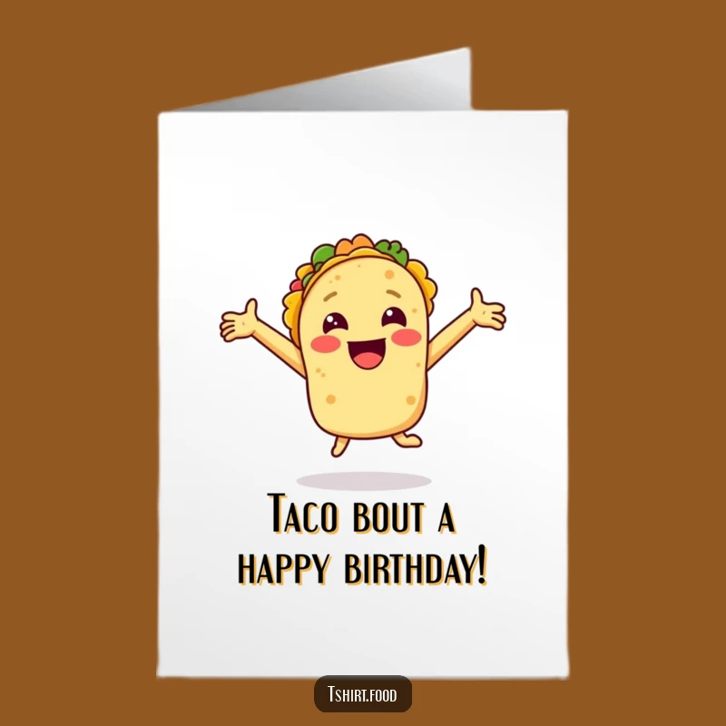 Free Printable Birthday Taco Card: Joyful Taco Jumps Hilarious Downloadable Gift!