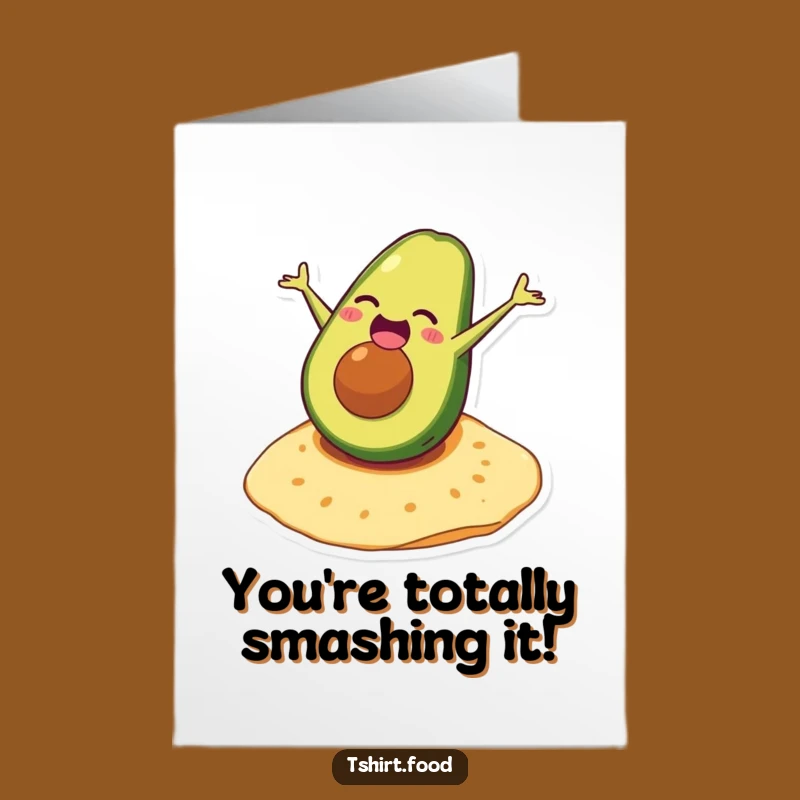 Free Printable Congrats Card: Avocado Somersault, Tortilla Triumph, Downloadable Gift