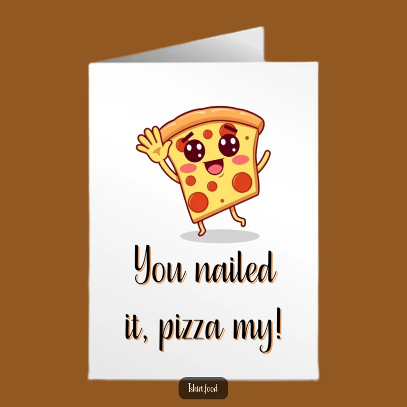 Free Printable Congrats Card: Pizza Dance Celebration, Downloadable Foodie Humor
