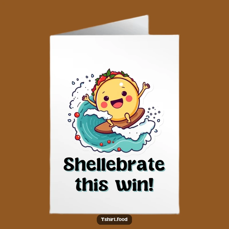 Free Printable Congrats Card: Taco Surfer Victory - Hilarious Downloadable Achievement Gift
