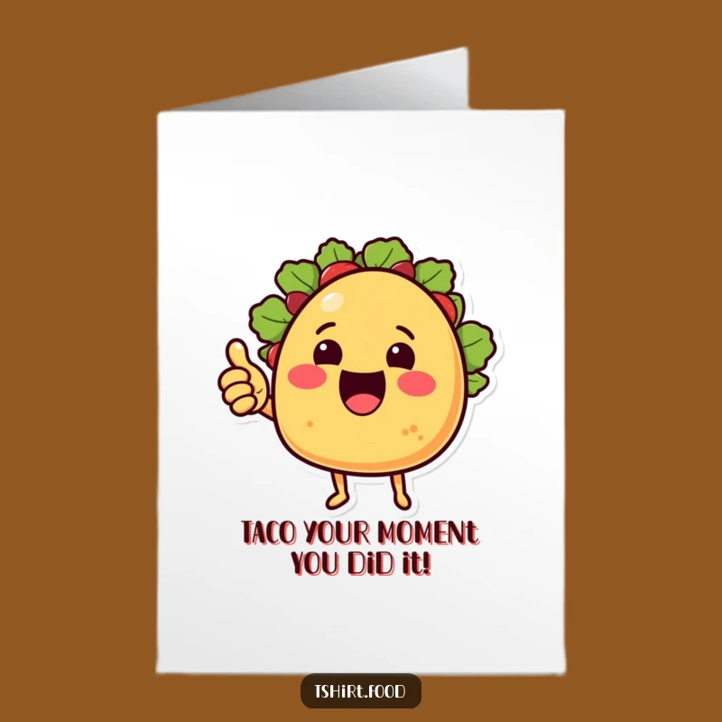 Free Printable Congrats Card: Taco Thumbs Up for a Winning Downloadable Gift