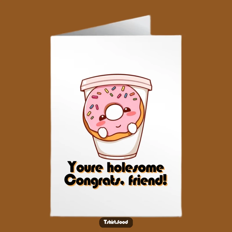 Free Printable Shy Donut Congrats Card: Funny Downloadable for Bashful Achievements